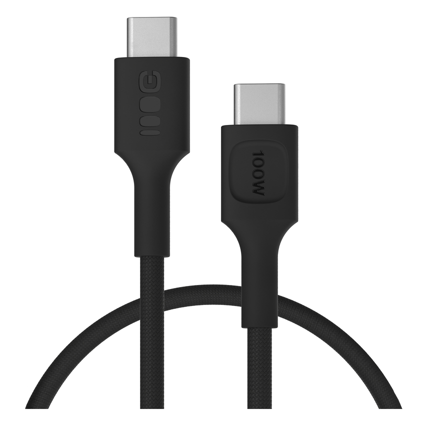 USB-C kabel 0.3m 100W Greencell PowerStream Fast Charging PD Panther Black (KABGC100PS30PB)